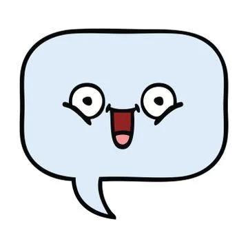 Cute cartoon speech bubble Stock Illustration