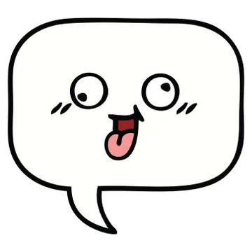 Cute cartoon speech bubble Stock Illustration