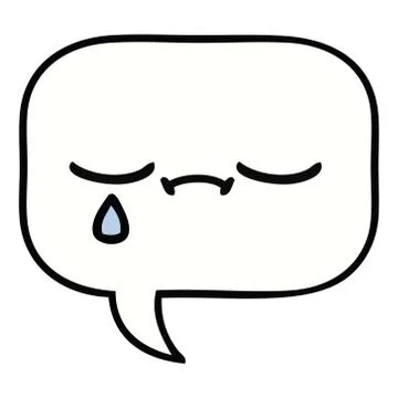 Cute cartoon speech bubble Stock Illustration