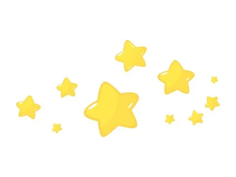 Cute Cartoon Star Elements for Celebration, Quality, and Kids Design Stock Illustration