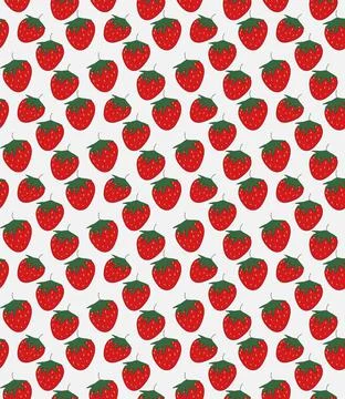 Cute cartoon strawberry pattern Stock Illustration