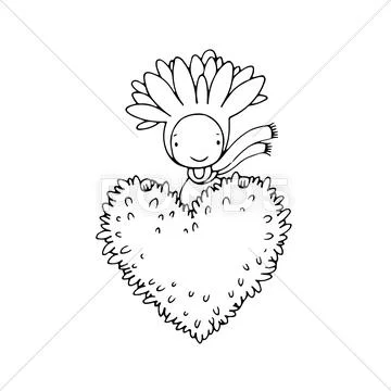 Cute cartoon succulent Stock Illustration