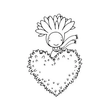 Cute cartoon succulent Stock Illustration
