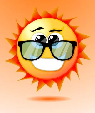 Cute cartoon sun Stock Illustration