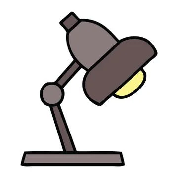 Cute cartoon table lamp Stock Illustration