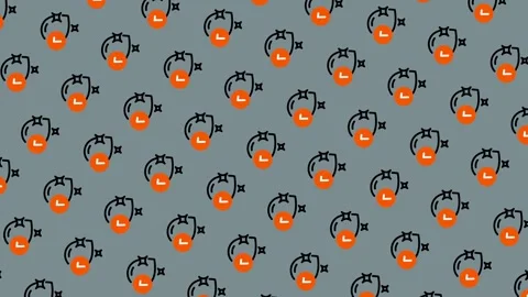 Cute Cartoon Teapot Pattern. Stock Footage 325383513