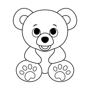 Cute Cartoon Teddy Bear Vector Illustration Stock Illustration