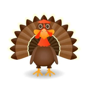 Cute cartoon turkey Stock Illustration