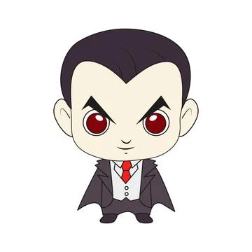Cute cartoon vampire. Stock Illustration