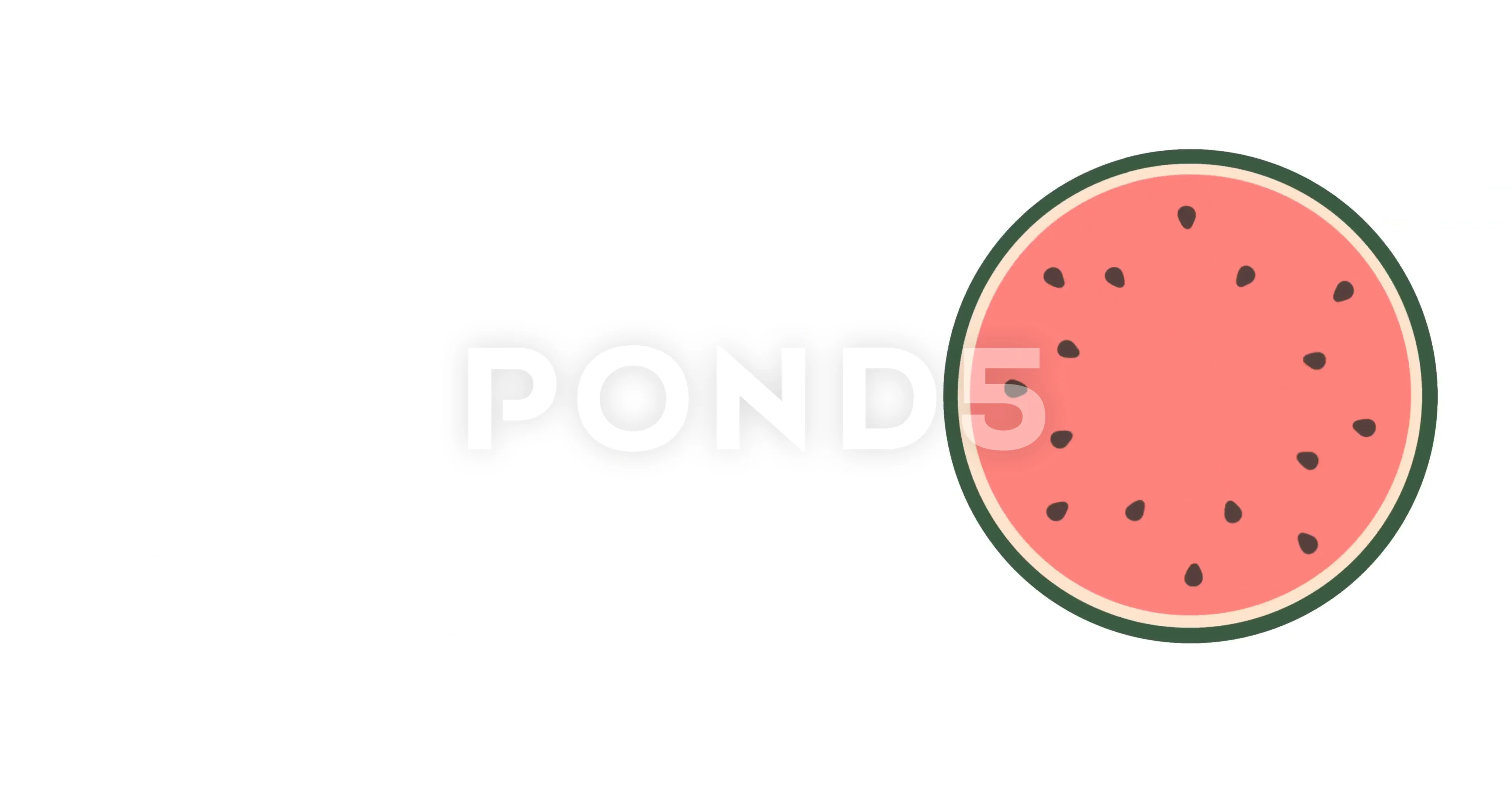 cute cartoon watermelon loop animation w... | Stock Video | Pond5