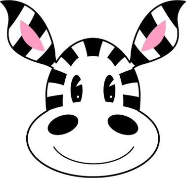 Cute Cartoon Zebra  스톡 일러스트
