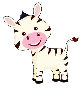 Cute cartoon zebra vector Stock Illustration