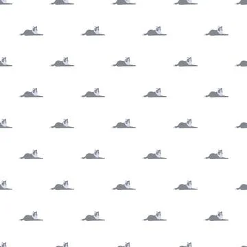 Cute cat animal seamless pattern background design Illustrazione stock