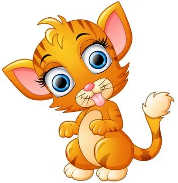Cute cat cartoon Stock Illustration