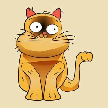 Cute Cat Cartoon Vector Illustration Stock Illustration
