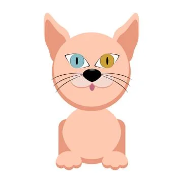 Cute cat character Stock Illustration