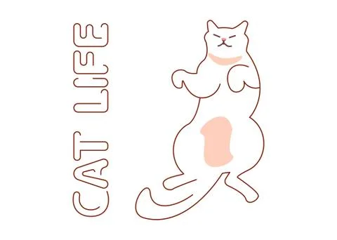 Cute cat character Stock Illustration