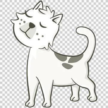 Cute cat with closed eyes Ilustración de archivo