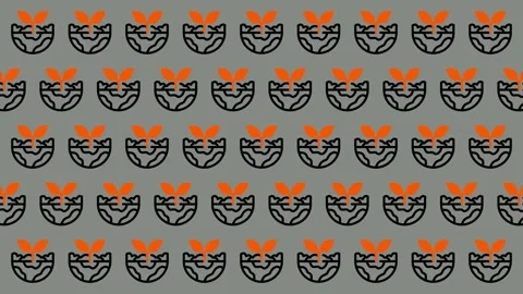 Cute Cat Faces Pattern Seamless Background. Stock Footage 325383511