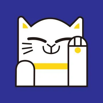 Cute cat icon. Cute cat illustration. illustration of a cat Stock Illustration