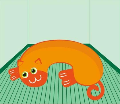 Cute cat illustration Stock-Illustration