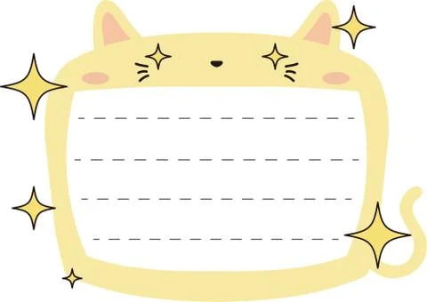 Cute Cat noteboard Stock Illustration