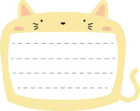 Cute Cat noteboard Stock Illustration