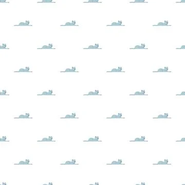 Cute cat pattern creating a seamless background design Illustrazione stock