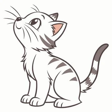 Cute Cat Pet Character Flat Vector Graphic Stock Illustration