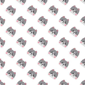 Cute cat. Seamless pattern for simple backgrounds, textures, wallpapers, and イラスト素材