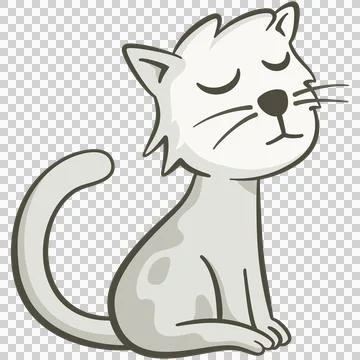 Cute cat sitting on the floor Stock Illustration