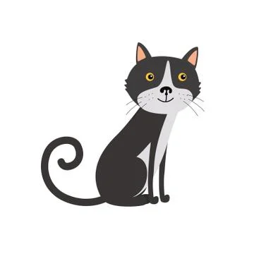 Cute cat sitting Stock Illustration
