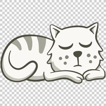 Cute cat sleeping Stock Illustration