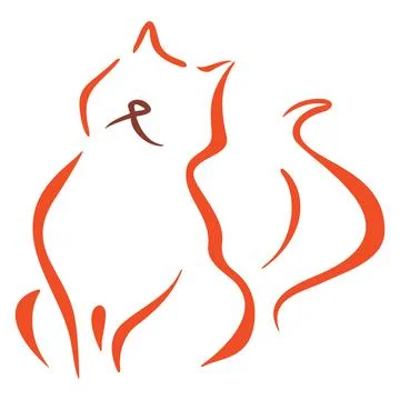 Cute cat symbol Stock Illustration