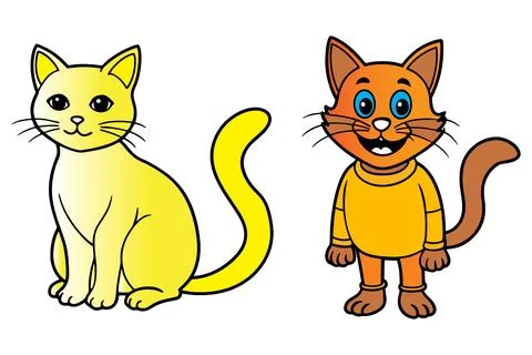 Cute cat vector illustration art Stock Illustration