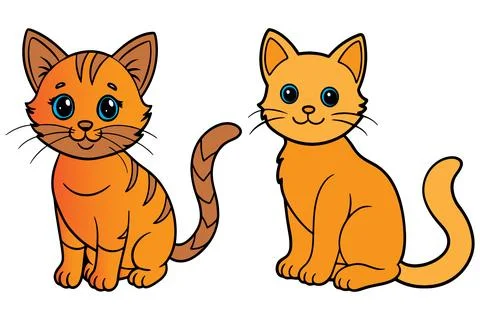 Cute cat vector illustration art Stock Illustration