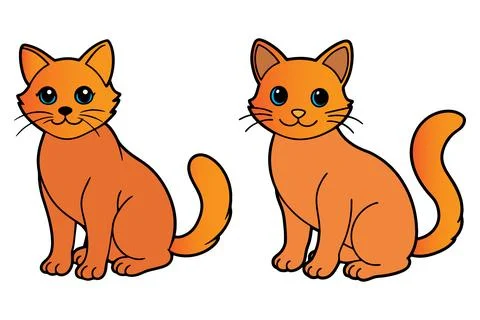 Cute cat vector illustration art Stock Illustration