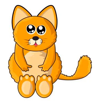 Cute cat vector symbol icon design. Stock Illustration
