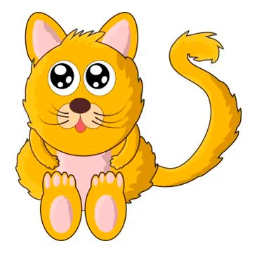 Cute cat vector symbol icon design. Stock Illustration