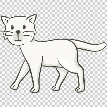 Cute cat walking Stock Illustration