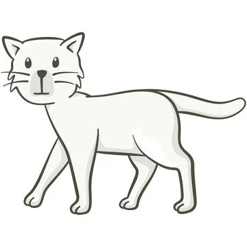 Cute cat walking Illustrazione stock