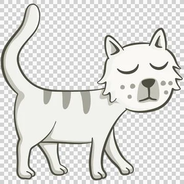 Cute cat walking slowly Stock Illustration