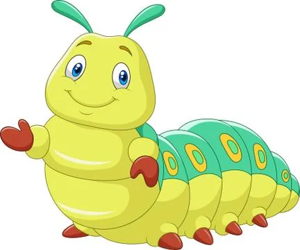 Cute caterpillar presenting Stock Illustration