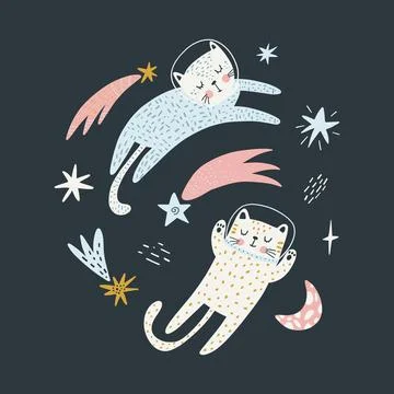 Illustration Space cat