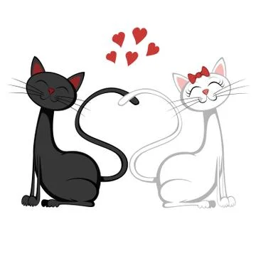 Cute cats Stock Illustration