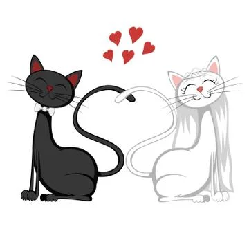 Cute cats Stock Illustration