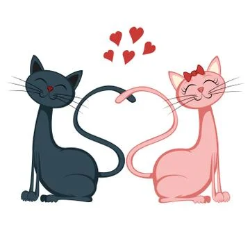 Cute cats Stock Illustration