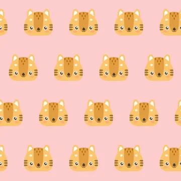 Cute cats pattern. Stock Illustration