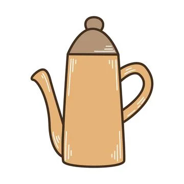 Cute ceramic teapot for making tea Stock Illustration