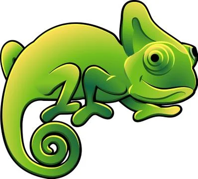 Cute chameleon vector illustration Stockillustratie